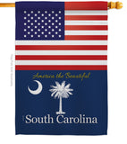 US South Carolina - States Americana Vertical Impressions Decorative Flags HG140592 Made In USA