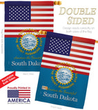 US South Dakota - States Americana Vertical Impressions Decorative Flags HG140593 Made In USA