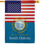 US South Dakota - States Americana Vertical Impressions Decorative Flags HG140593 Made In USA