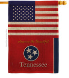 US Tennessee - States Americana Vertical Impressions Decorative Flags HG140594 Made In USA