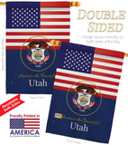 US Utah - States Americana Vertical Impressions Decorative Flags HG140596 Made In USA