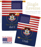 US Utah - States Americana Vertical Impressions Decorative Flags HG140596 Made In USA