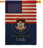 US Utah - States Americana Vertical Impressions Decorative Flags HG140596 Made In USA