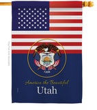 US Utah - States Americana Vertical Impressions Decorative Flags HG140596 Made In USA