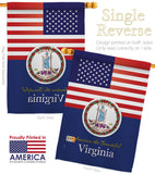 US Virginia - States Americana Vertical Impressions Decorative Flags HG140598 Made In USA