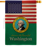 US Washington - States Americana Vertical Impressions Decorative Flags HG140599 Made In USA