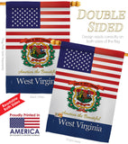 US West Virginia - States Americana Vertical Impressions Decorative Flags HG140600 Made In USA