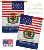 US West Virginia - States Americana Vertical Impressions Decorative Flags HG140600 Made In USA