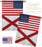 US Alabama - States Americana Vertical Impressions Decorative Flags HG140751 Made In USA