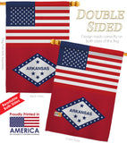 US Arkansas - States Americana Vertical Impressions Decorative Flags HG140754 Made In USA