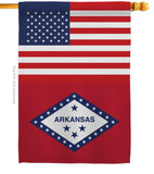 US Arkansas - States Americana Vertical Impressions Decorative Flags HG140754 Made In USA