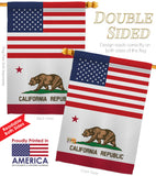 US California - States Americana Vertical Impressions Decorative Flags HG140755 Made In USA