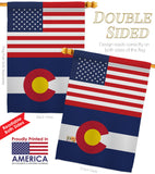 US Colorado - States Americana Vertical Impressions Decorative Flags HG140756 Made In USA