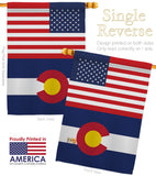 US Colorado - States Americana Vertical Impressions Decorative Flags HG140756 Made In USA