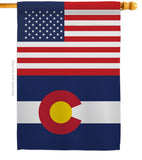 US Colorado - States Americana Vertical Impressions Decorative Flags HG140756 Made In USA