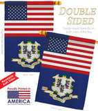 US Connecticut - States Americana Vertical Impressions Decorative Flags HG140757 Made In USA