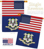 US Connecticut - States Americana Vertical Impressions Decorative Flags HG140757 Made In USA