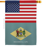 US Delaware - States Americana Vertical Impressions Decorative Flags HG140758 Made In USA