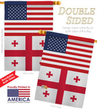 US Georgia - States Americana Vertical Impressions Decorative Flags HG140761 Made In USA