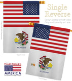 US Illinois - States Americana Vertical Impressions Decorative Flags HG140764 Made In USA