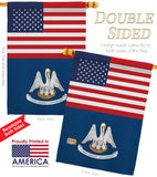 US Louisiana - States Americana Vertical Impressions Decorative Flags HG140769 Made In USA