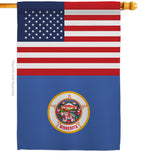 US Minnesota - States Americana Vertical Impressions Decorative Flags HG140774 Made In USA