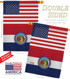 US Missouri - States Americana Vertical Impressions Decorative Flags HG140776 Made In USA