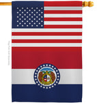 US Missouri - States Americana Vertical Impressions Decorative Flags HG140776 Made In USA