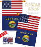 US Montana - States Americana Vertical Impressions Decorative Flags HG140777 Made In USA