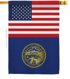 US Nebraska - States Americana Vertical Impressions Decorative Flags HG140780 Made In USA