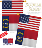 US North Carolina - States Americana Vertical Impressions Decorative Flags HG140788 Made In USA