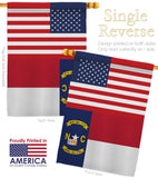 US North Carolina - States Americana Vertical Impressions Decorative Flags HG140788 Made In USA