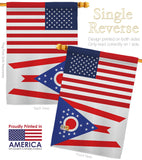 US Ohio - States Americana Vertical Impressions Decorative Flags HG140793 Made In USA