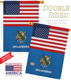 US Oklahoma - States Americana Vertical Impressions Decorative Flags HG140794 Made In USA