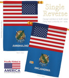 US Oklahoma - States Americana Vertical Impressions Decorative Flags HG140794 Made In USA