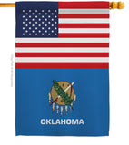 US Oklahoma - States Americana Vertical Impressions Decorative Flags HG140794 Made In USA