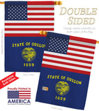 US Oregon - States Americana Vertical Impressions Decorative Flags HG140796 Made In USA