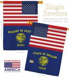 US Oregon - States Americana Vertical Impressions Decorative Flags HG140796 Made In USA