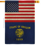 US Oregon - States Americana Vertical Impressions Decorative Flags HG140796 Made In USA