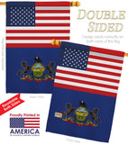 US Pennsylvania - States Americana Vertical Impressions Decorative Flags HG140797 Made In USA