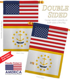 US Rhode Island - States Americana Vertical Impressions Decorative Flags HG140798 Made In USA