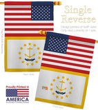 US Rhode Island - States Americana Vertical Impressions Decorative Flags HG140798 Made In USA