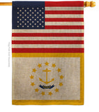 US Rhode Island - States Americana Vertical Impressions Decorative Flags HG140798 Made In USA