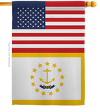 US Rhode Island - States Americana Vertical Impressions Decorative Flags HG140798 Made In USA