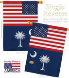 US South Carolina - States Americana Vertical Impressions Decorative Flags HG140799 Made In USA