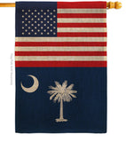 US South Carolina - States Americana Vertical Impressions Decorative Flags HG140799 Made In USA