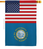 US South Dakota - States Americana Vertical Impressions Decorative Flags HG140800 Made In USA