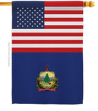 US Vermont - States Americana Vertical Impressions Decorative Flags HG140808 Made In USA