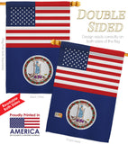 US Virginia - States Americana Vertical Impressions Decorative Flags HG140809 Made In USA