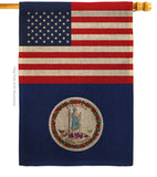 US Virginia - States Americana Vertical Impressions Decorative Flags HG140809 Made In USA